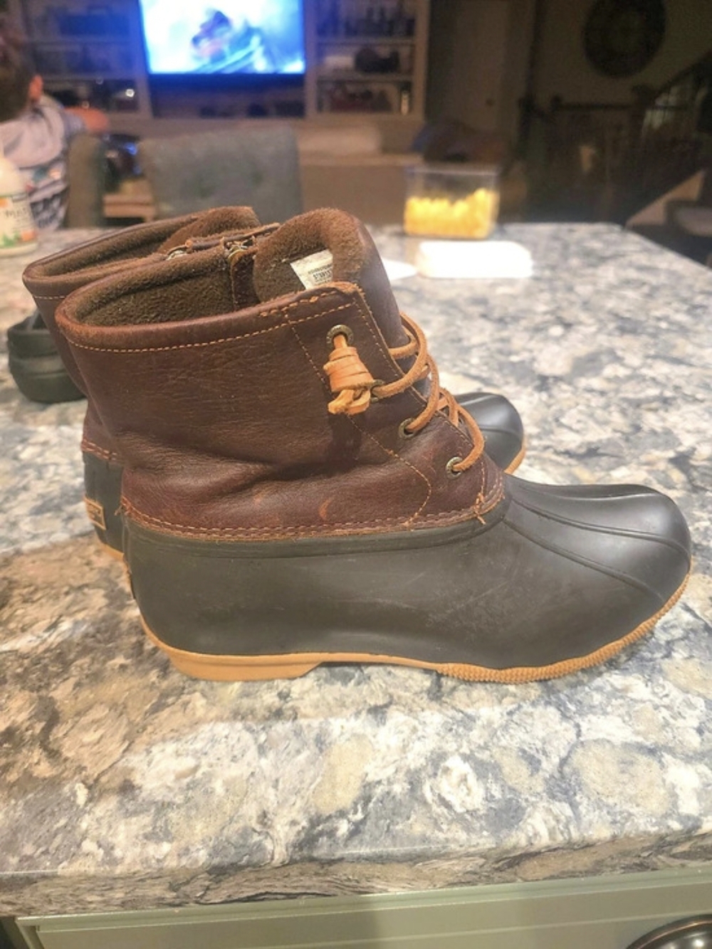 Sperry Salt Water Duck Boots Women's Brown & Black Winter Boots